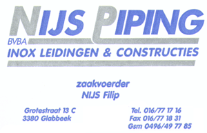Nijs Piping bvba Buizen