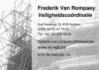 Frederik Van Rompaey veiligheidsco&ouml;rdinator Preventieadviseur