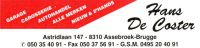 Hans De Coster Depannages