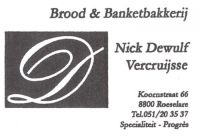 Brood & Banketbakkerij Nick Dewulf-Vercruijsse Boter
