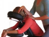 Stoelmassage met Tachyon stave